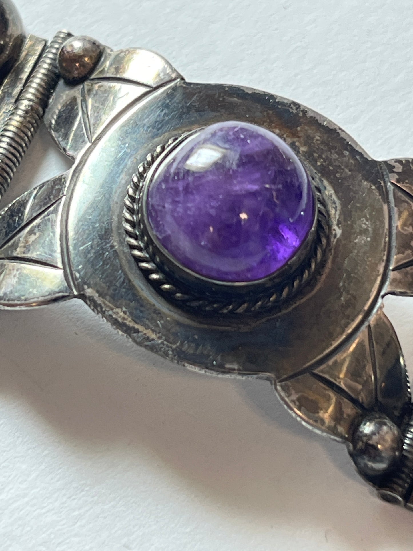 Sterling Silver & Amethyst Bracelet