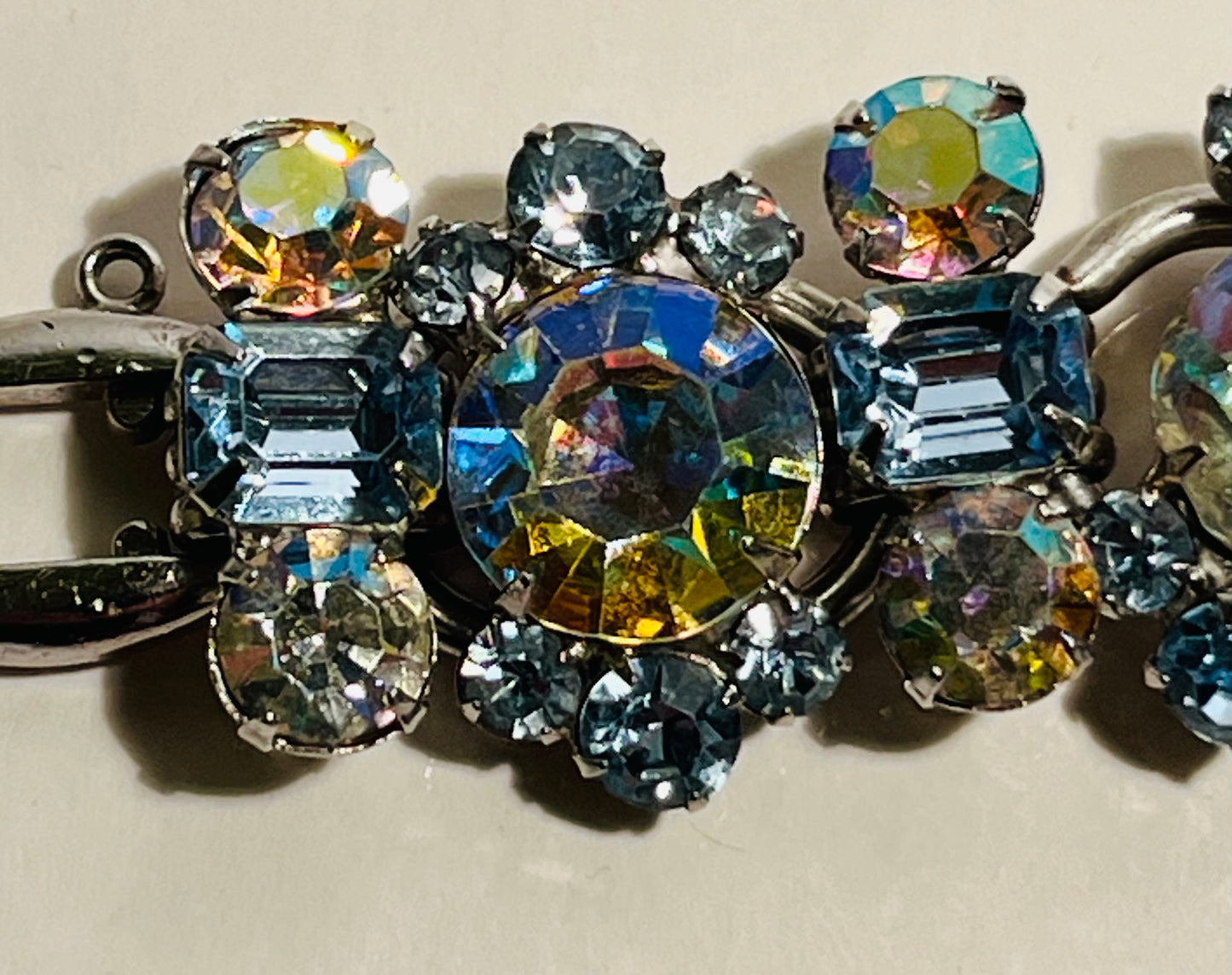 Vtg Aurora Borealis Rhinestone Bracelet