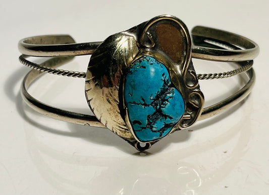 Cuff Bracelet with Turquoise