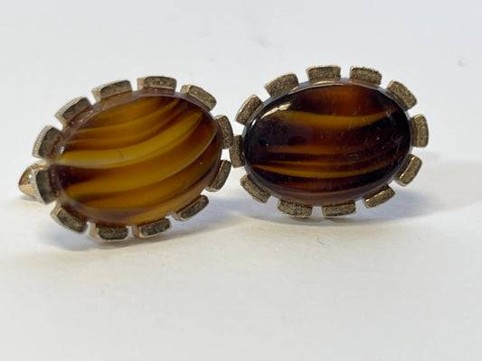 Vintage Swank Amber Cufflinks