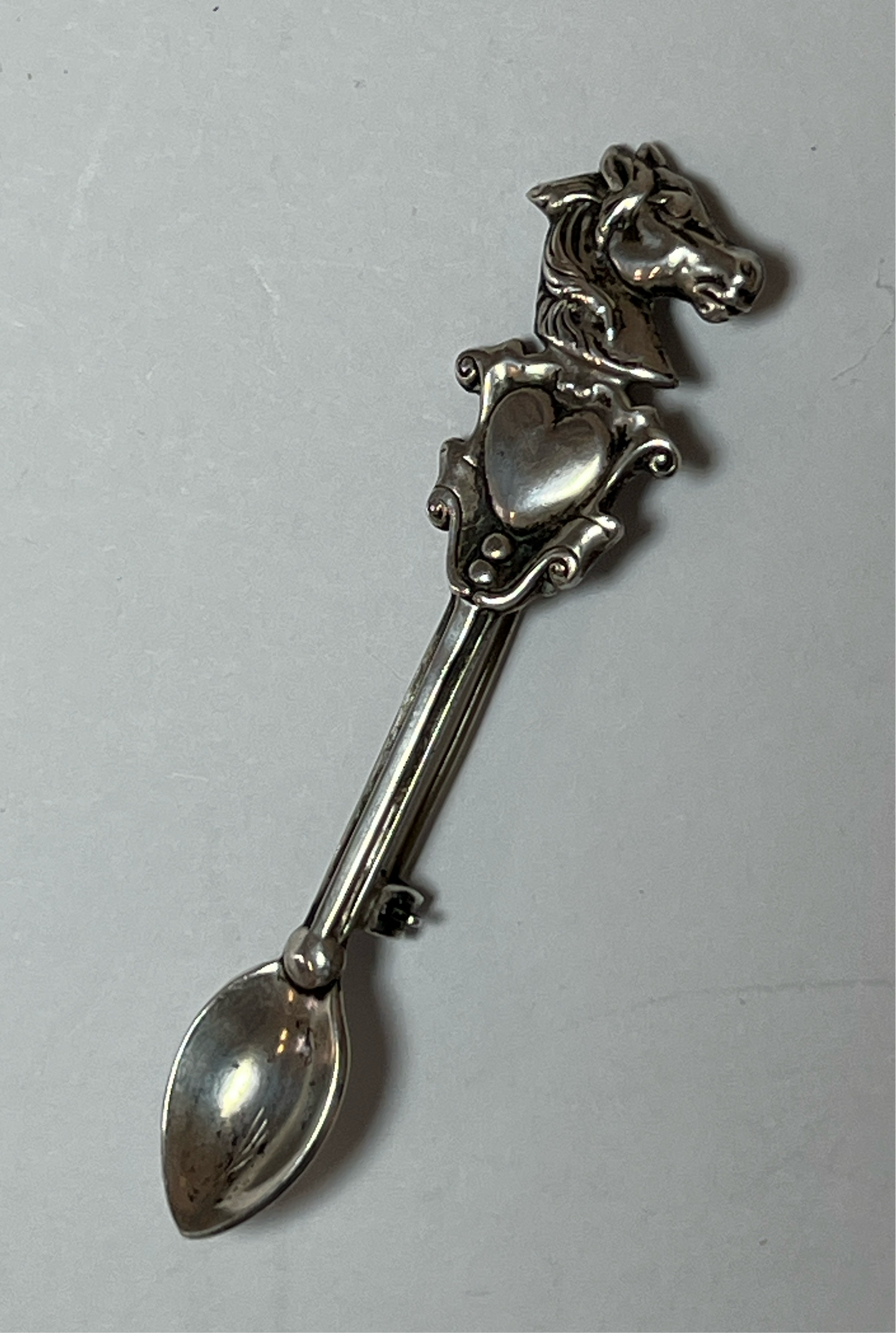 Lang Sterling Silver Equestrian Spoon Pin