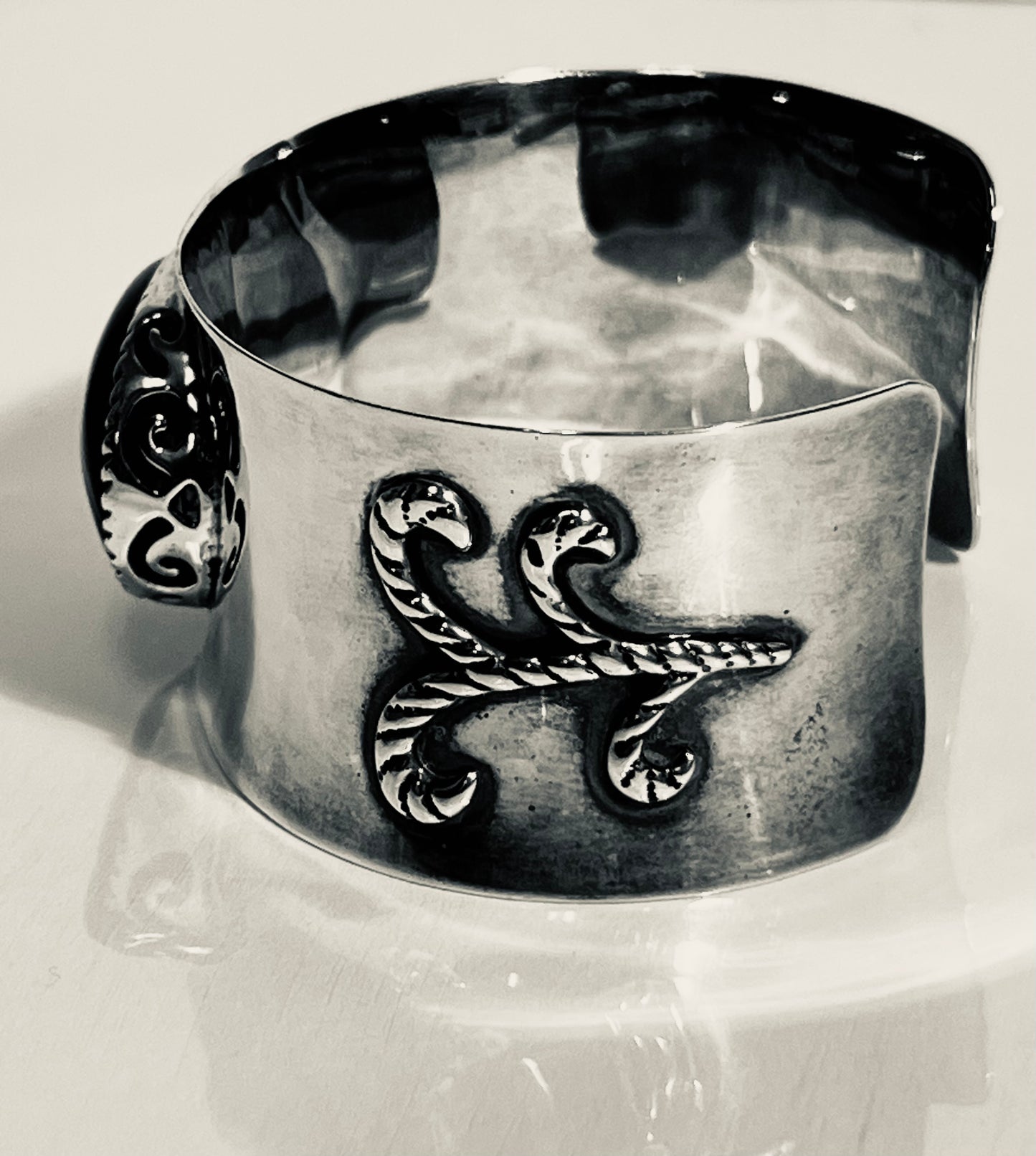 Sterling Silver & Onyx Cuff