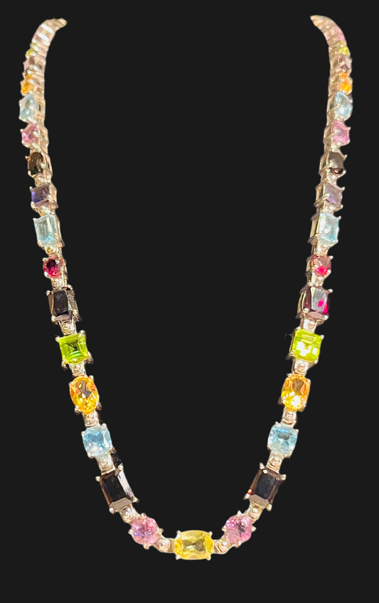 Sterling Silver & Gemstone Necklace