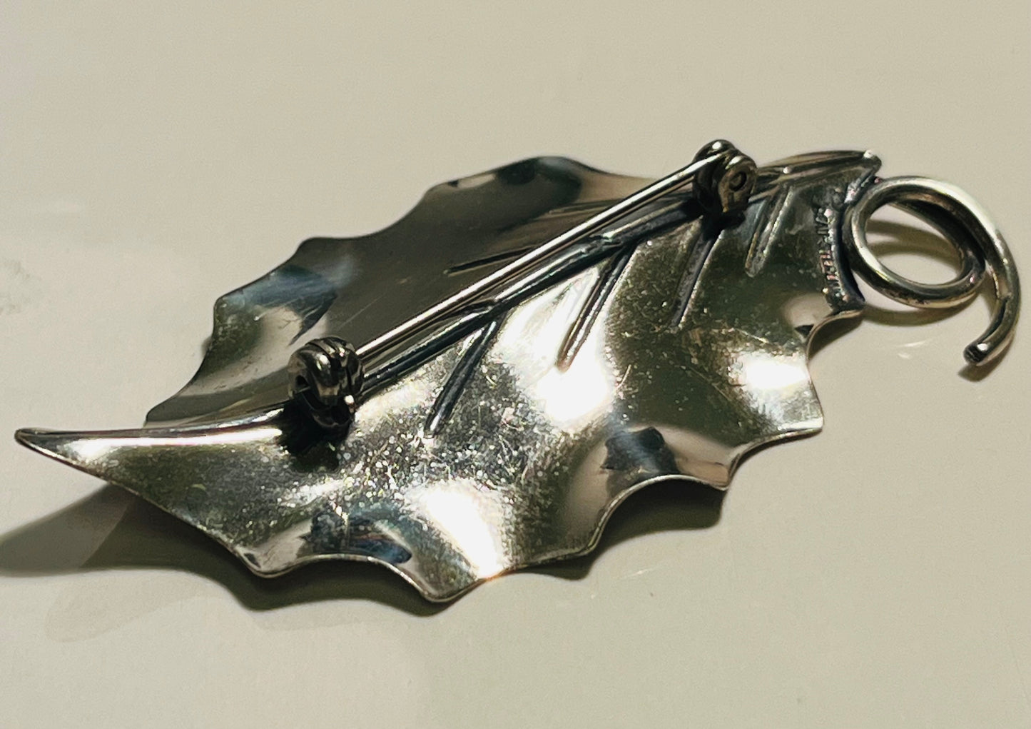 Sterling Silver Leaf Brooch from Beau