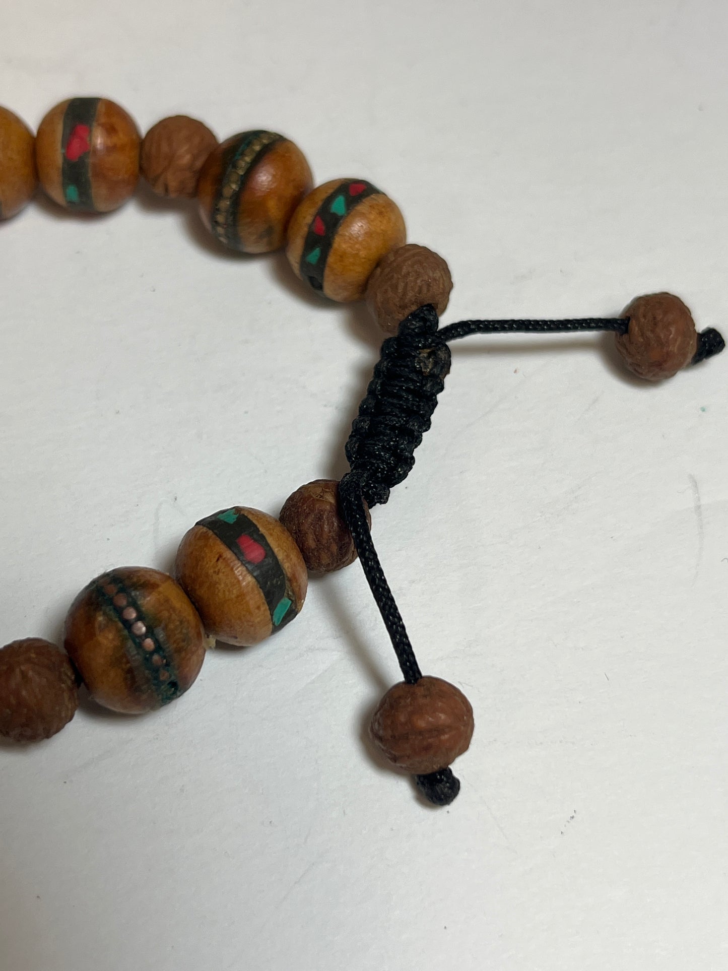 Handpainted Wood Bead Bracelet