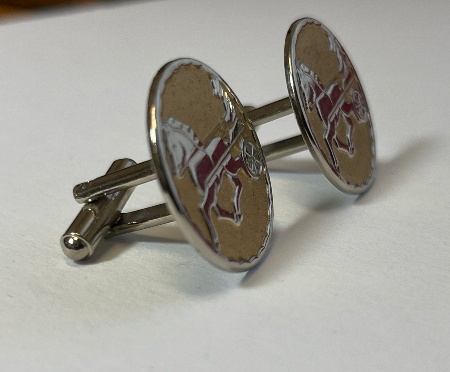 Vintage Two-Tone Harness Racing Cufflinks