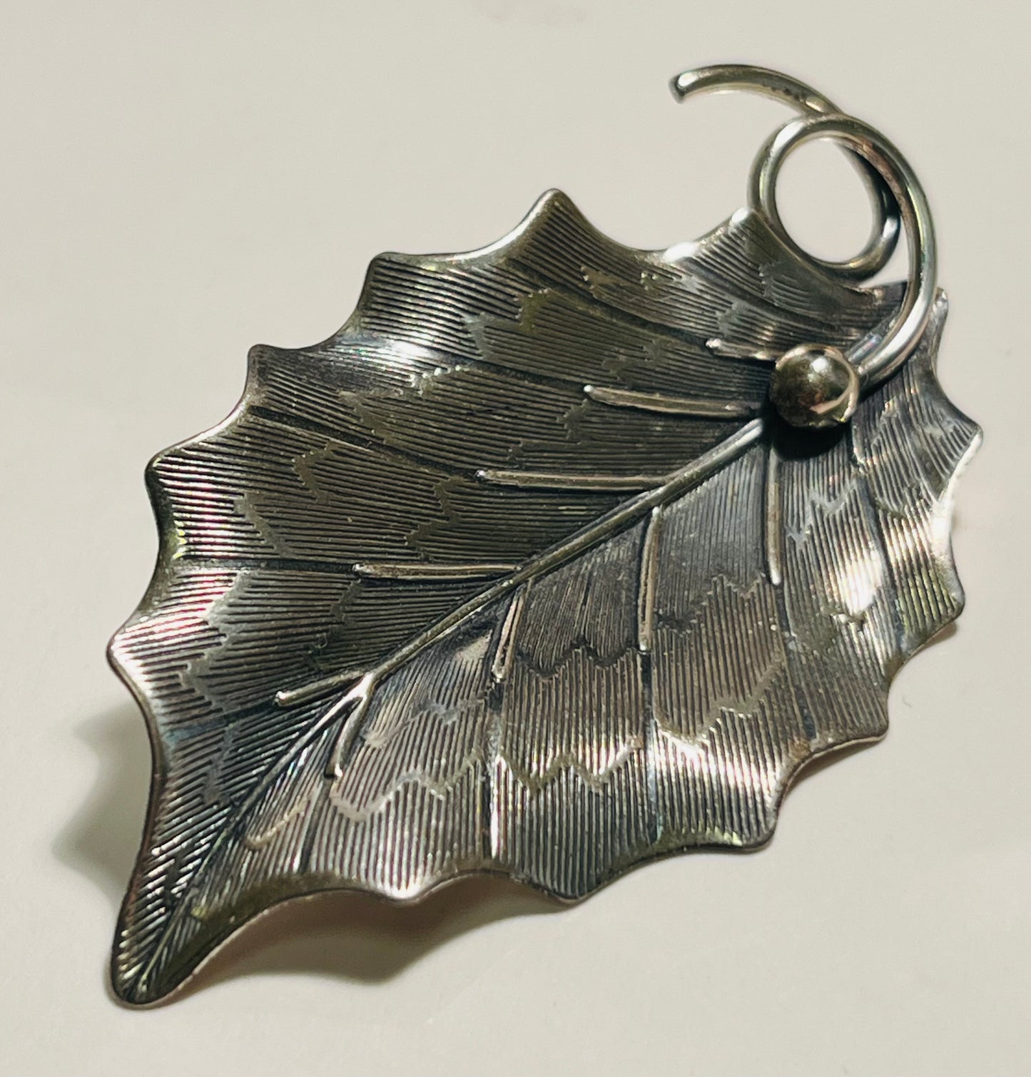 Sterling Silver Leaf Brooch from Beau