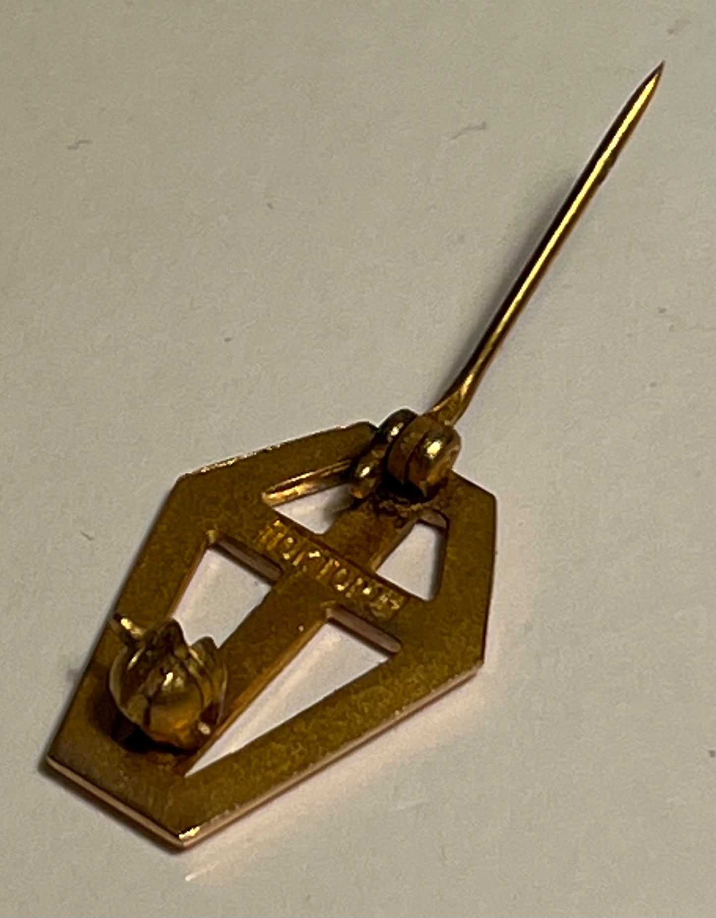 10K Cross Lapel Pin