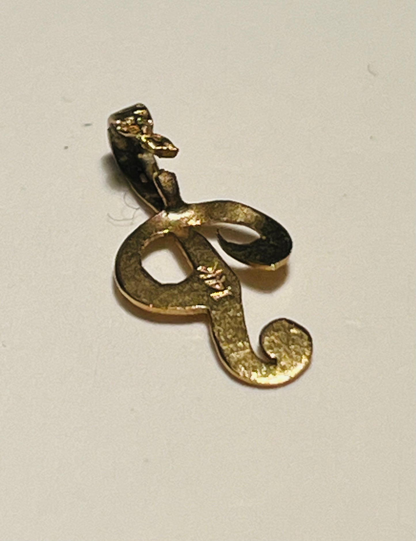 14K Gold Letter P Pendant