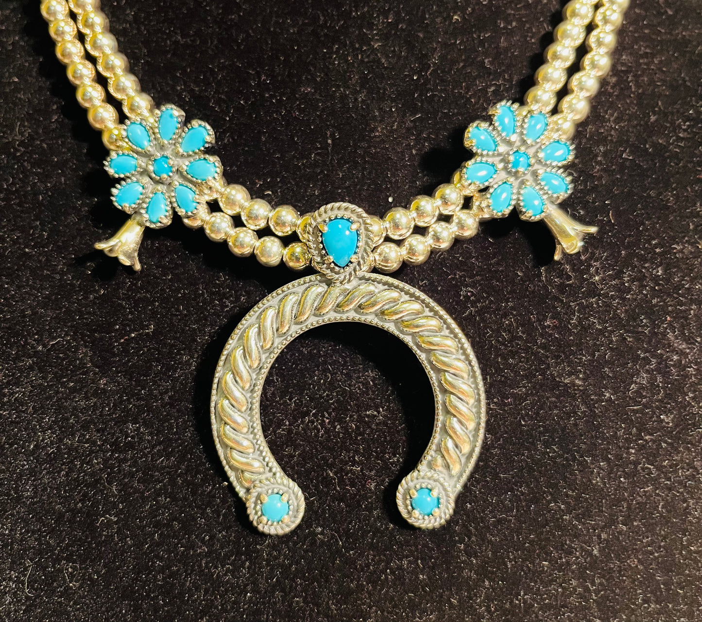 Sterling Silver & Turquoise Necklace by Carolyn Pollack