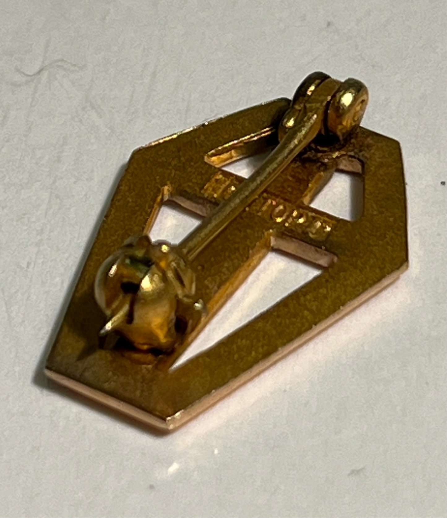 10K Cross Lapel Pin