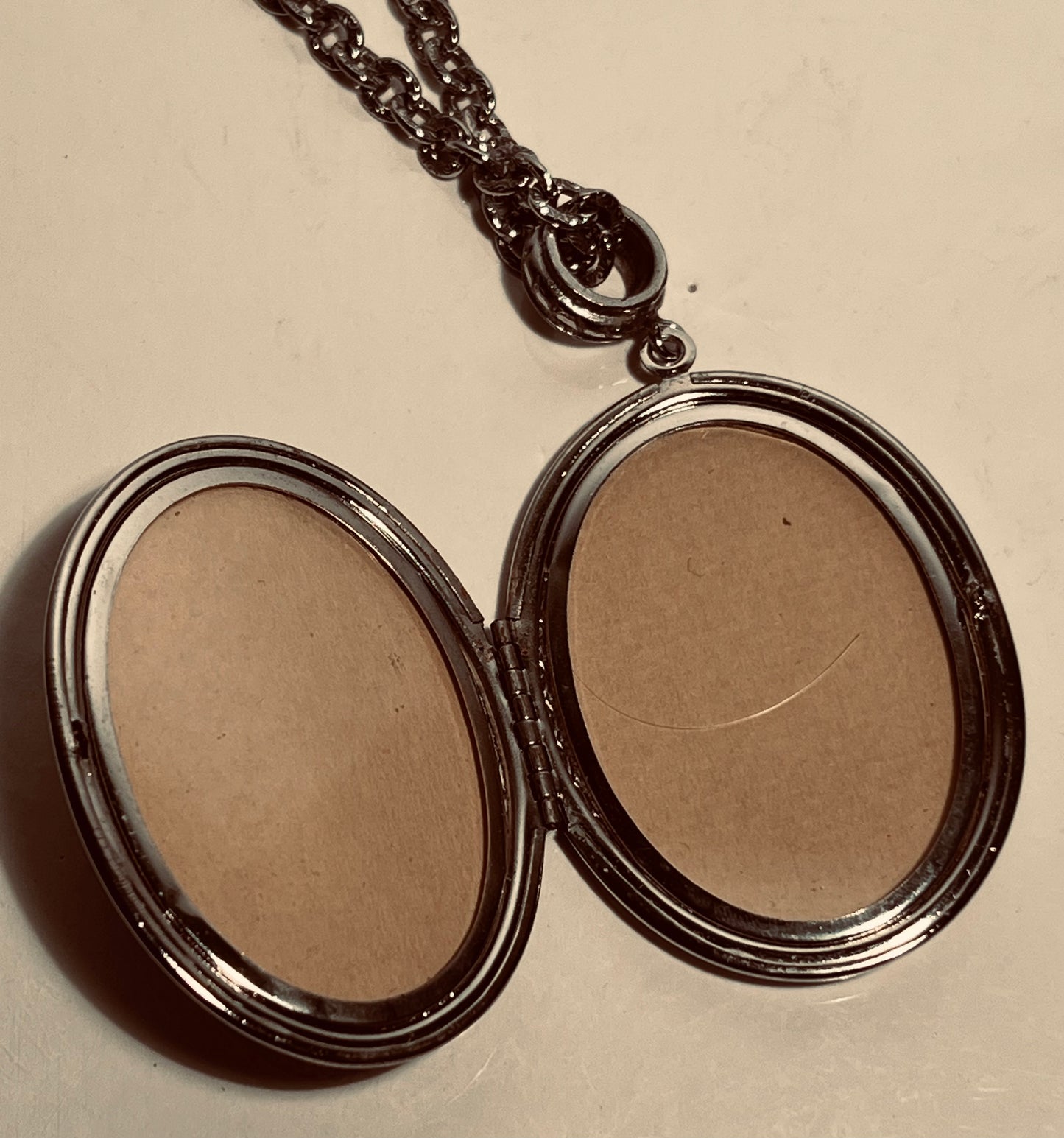 Whiting Davis Locket & Chain.