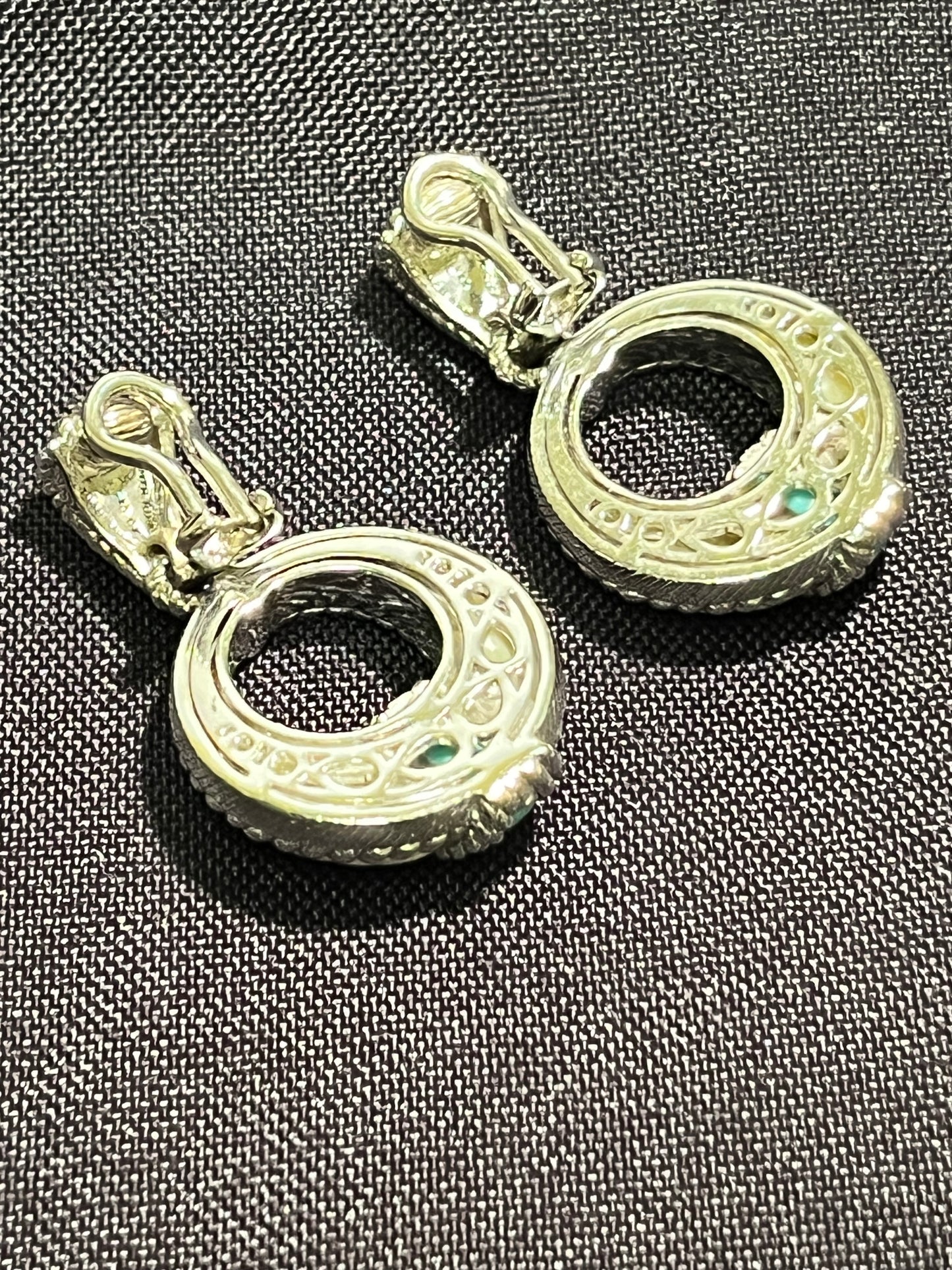 Sterling Silver Judith Ripka Earrings and Pendant Set