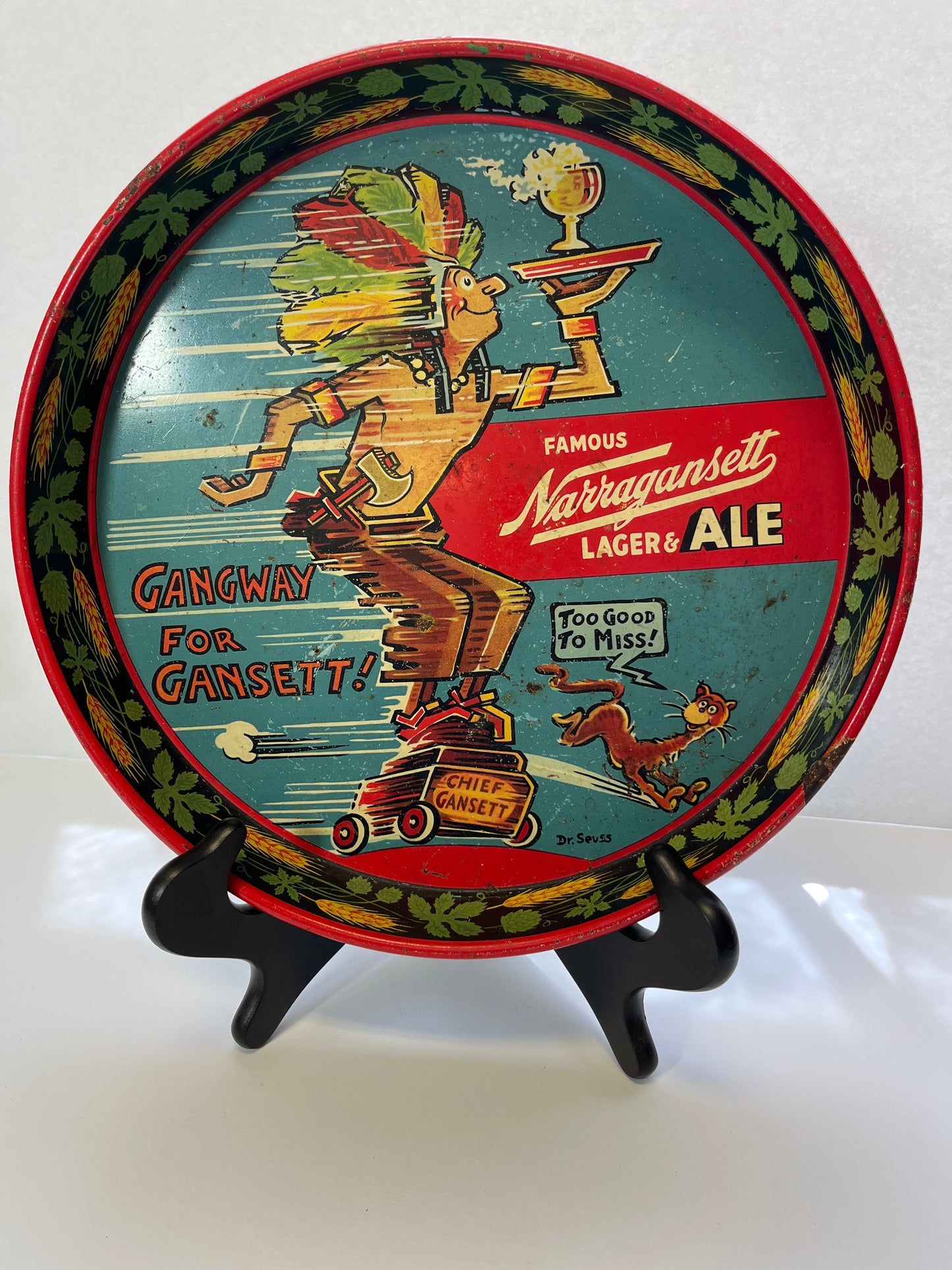 Vintage Narragansett Dr. Seuss Bar Tray