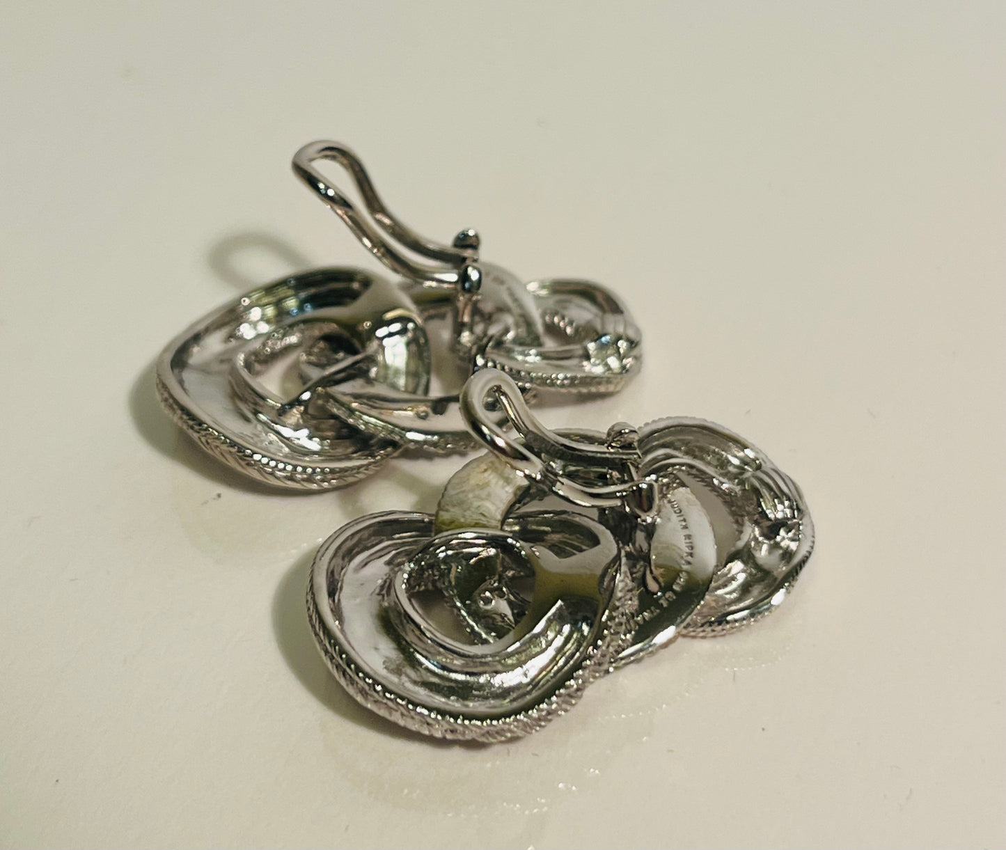 Judith Ripka Sterling Silver Clip Drop Earrings