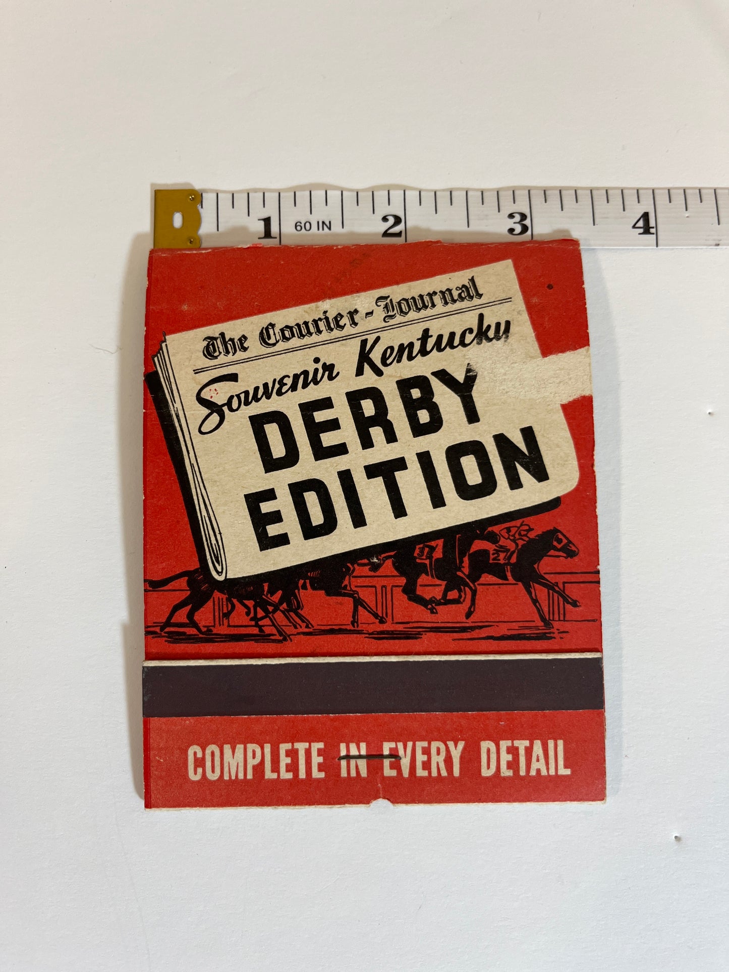 Jumbo Matchbook Vintage 1936 Kentucky Derby Souvenir