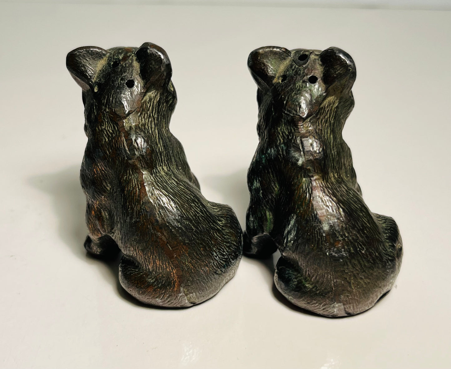 Pair of Metal Bear Cub Salt & Pepper Shakers