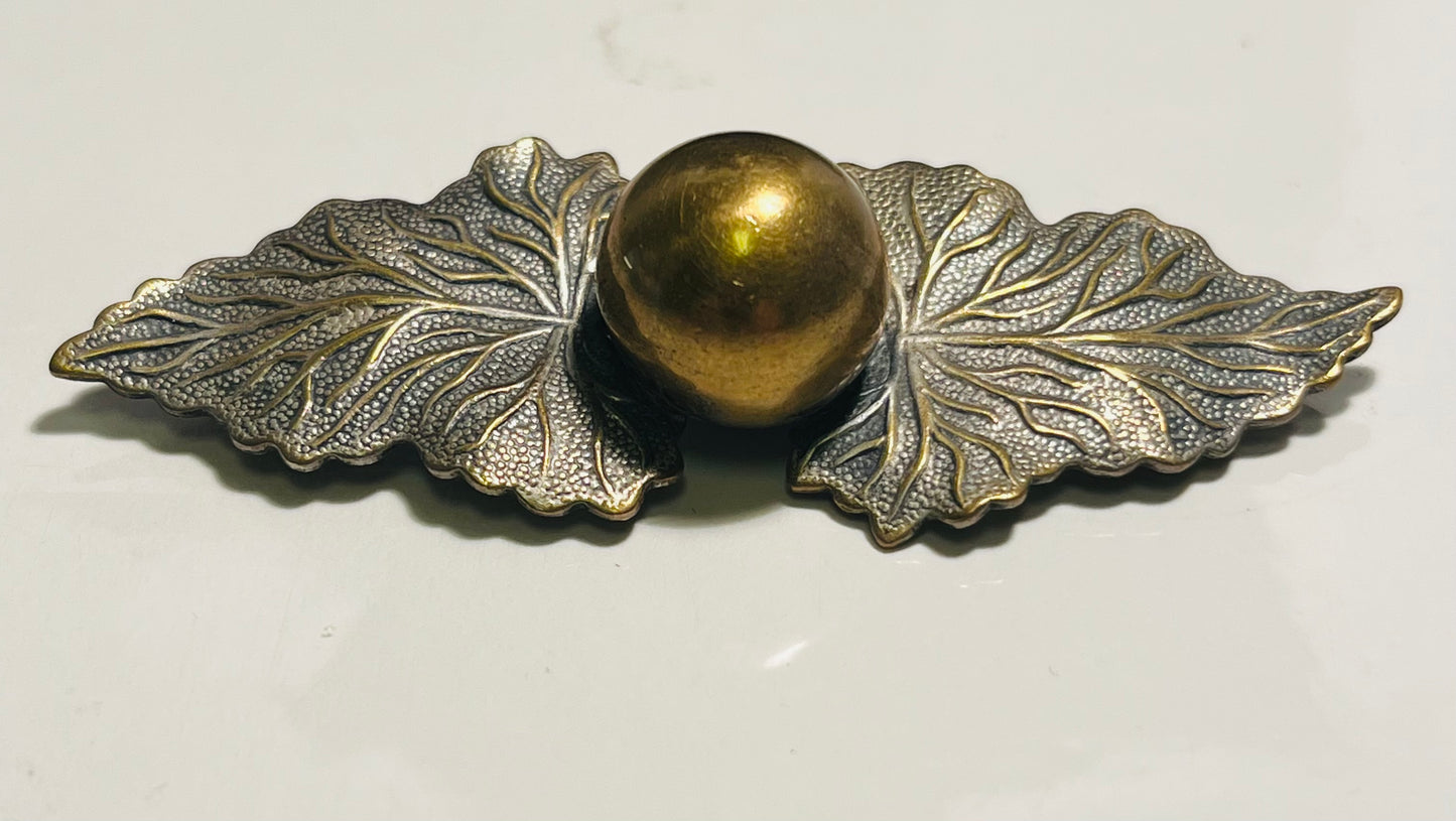 Vintage Two-Toned Metal Brooch