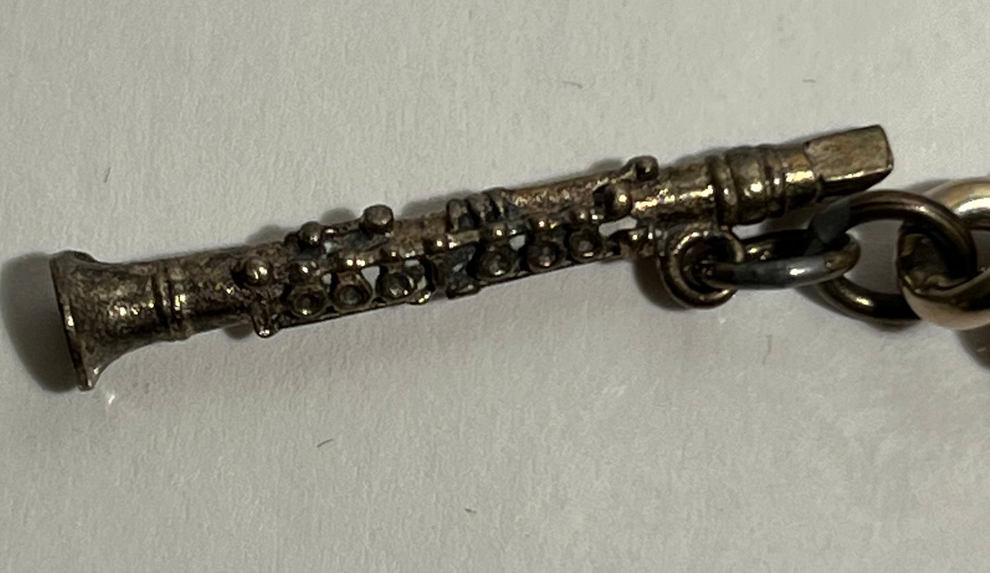 Vintage Charm Bracelet with Musical Instruments