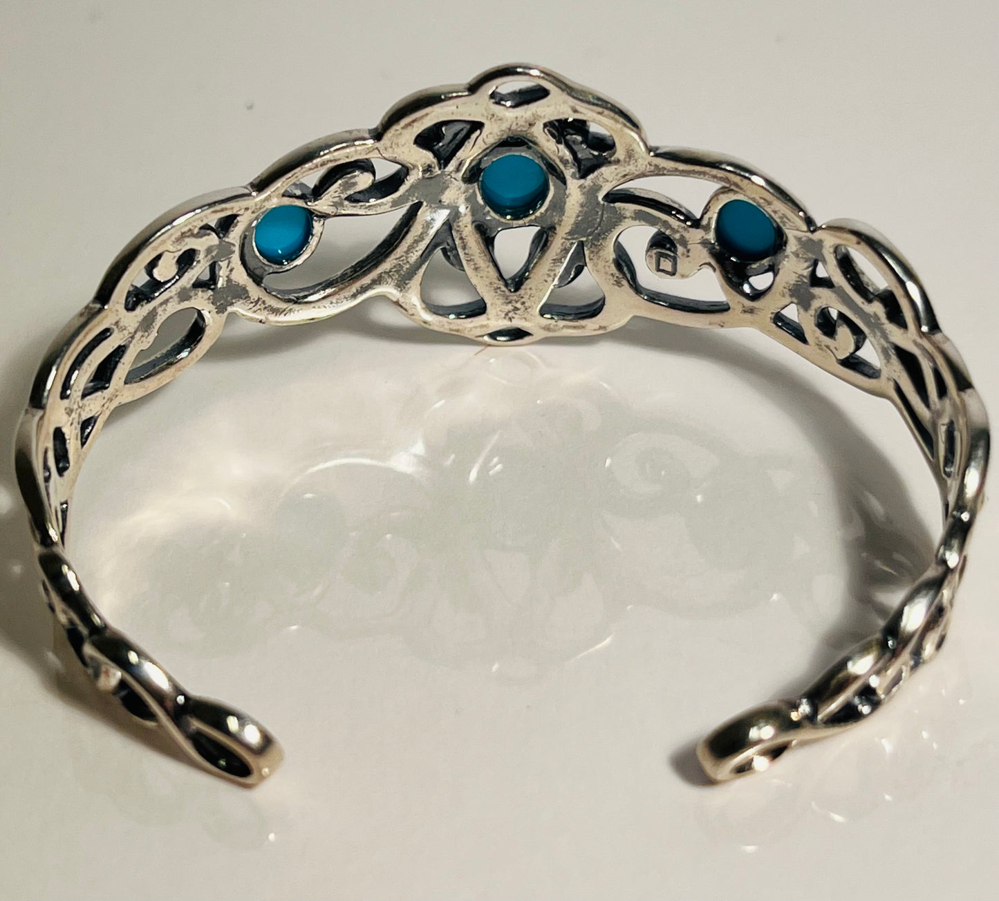 Sterling Silver Carolyn Pollack  & Turquoise Cuff Bracelet