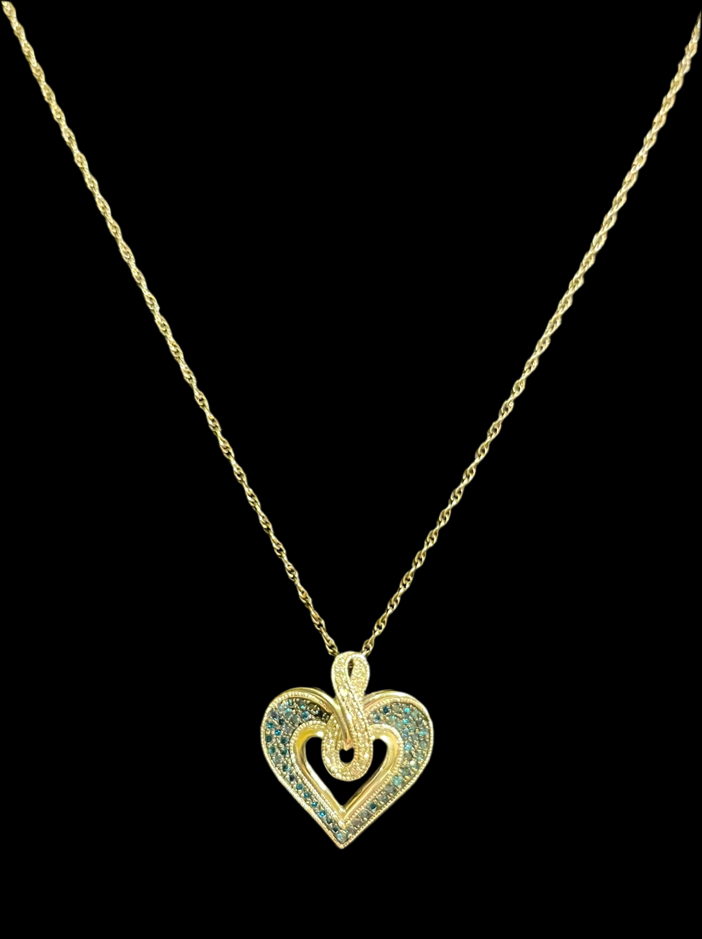 Sterling Silver Heart Pendant and Chain