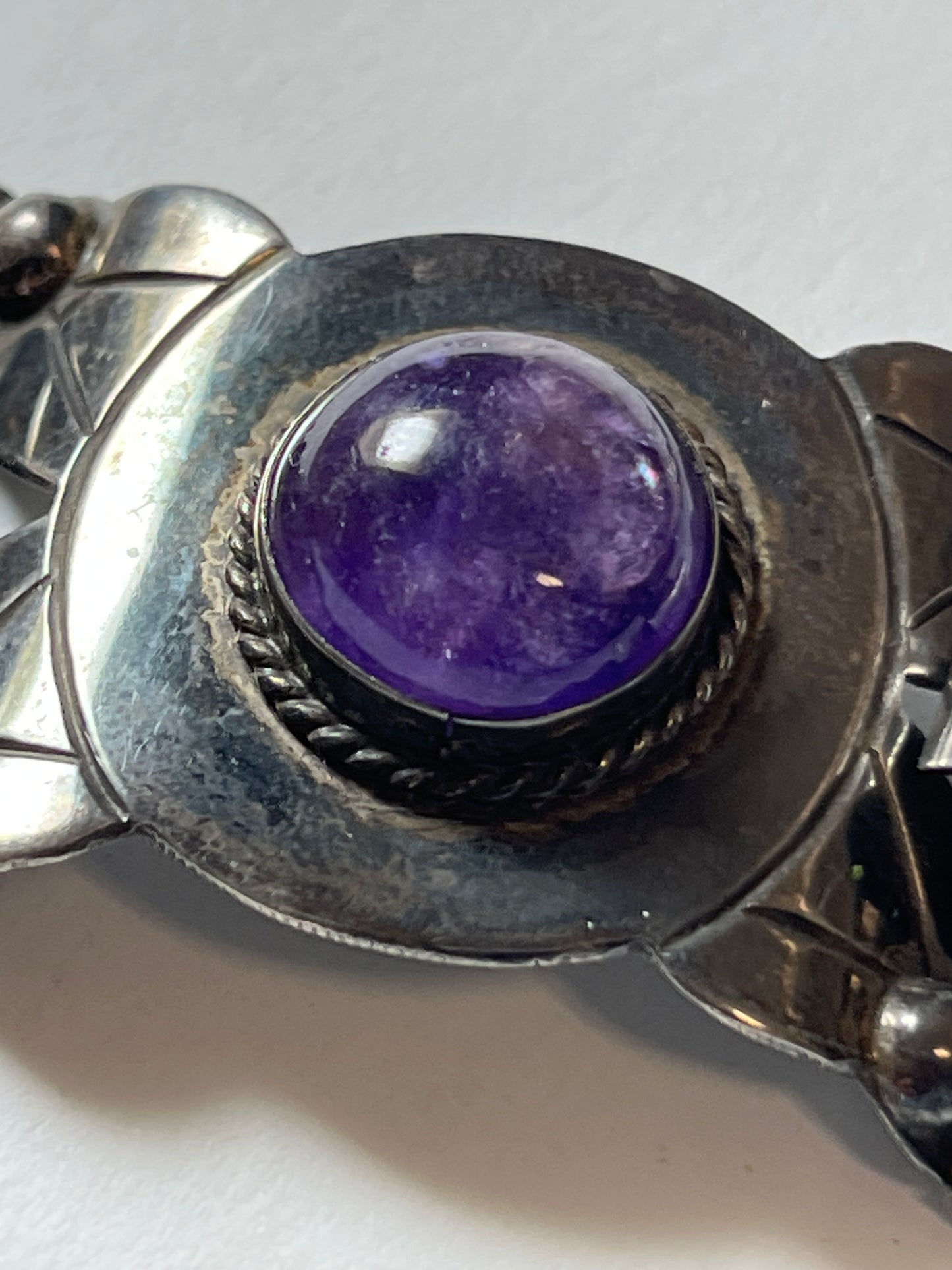 Sterling Silver & Amethyst Bracelet