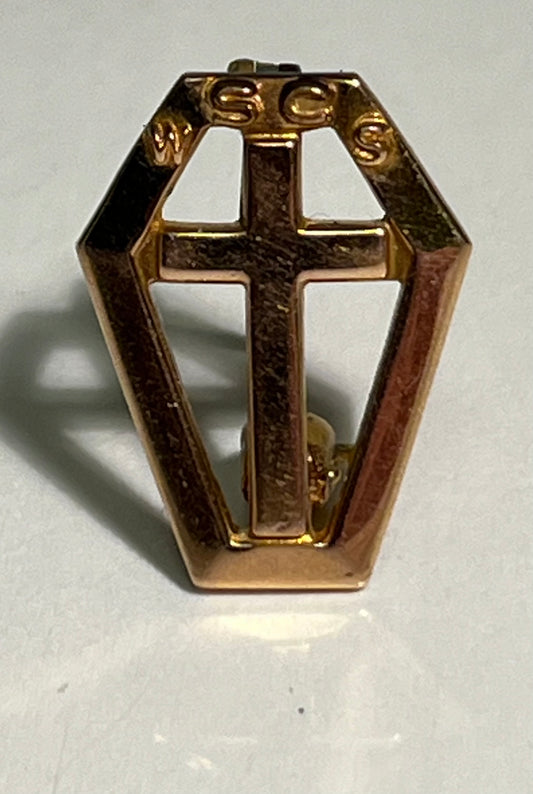 10K Cross Lapel Pin