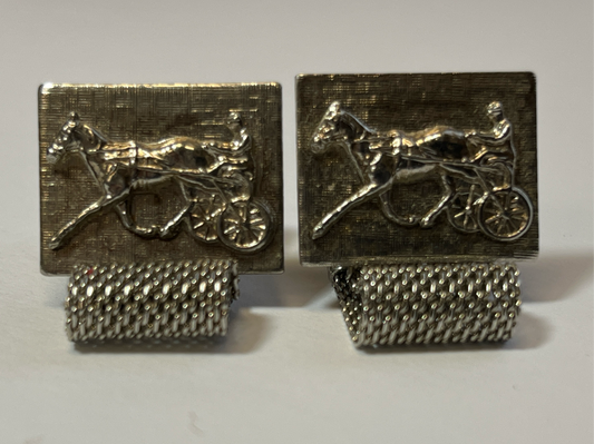 Vintage Wrap-Around Harness Racing Cufflinks