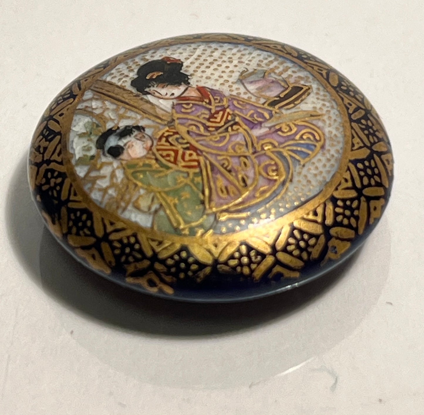 Vintage Handpainted Button