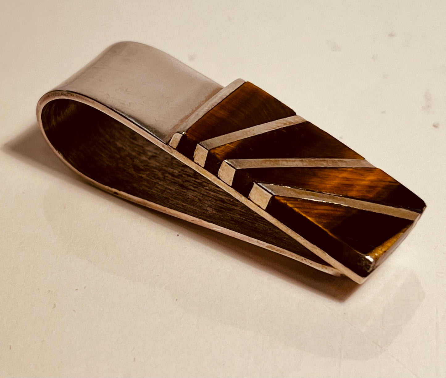 Sterling Silver & Tiger’s Eye Money Clip