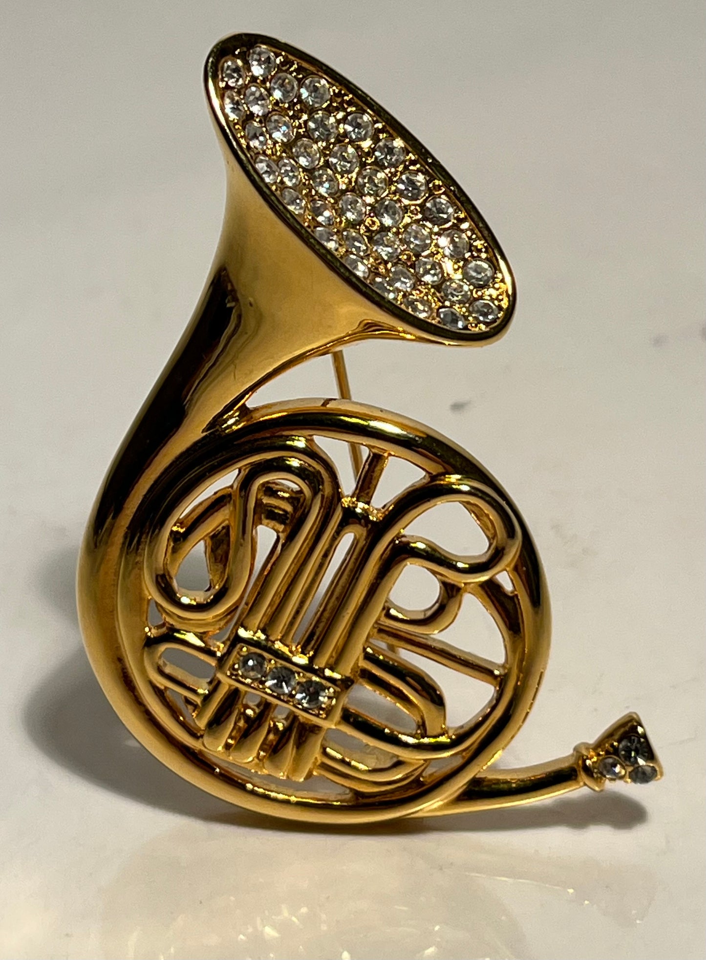 KJL French Horn Brooch