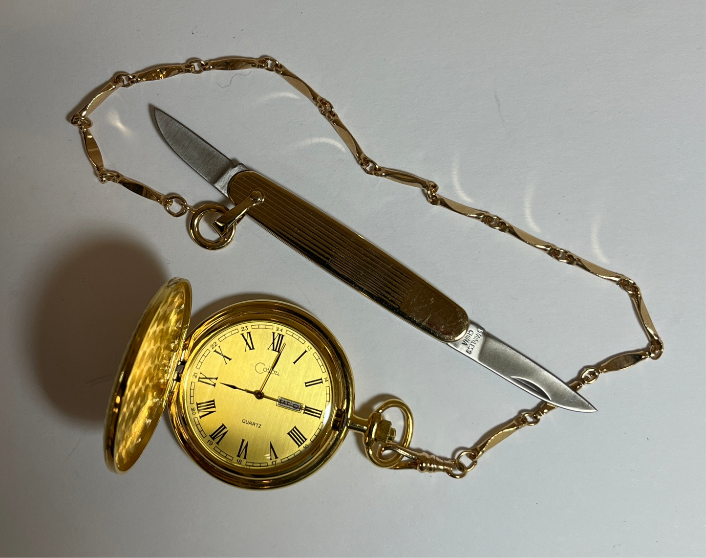 Colibri Pocket Watch with Knife