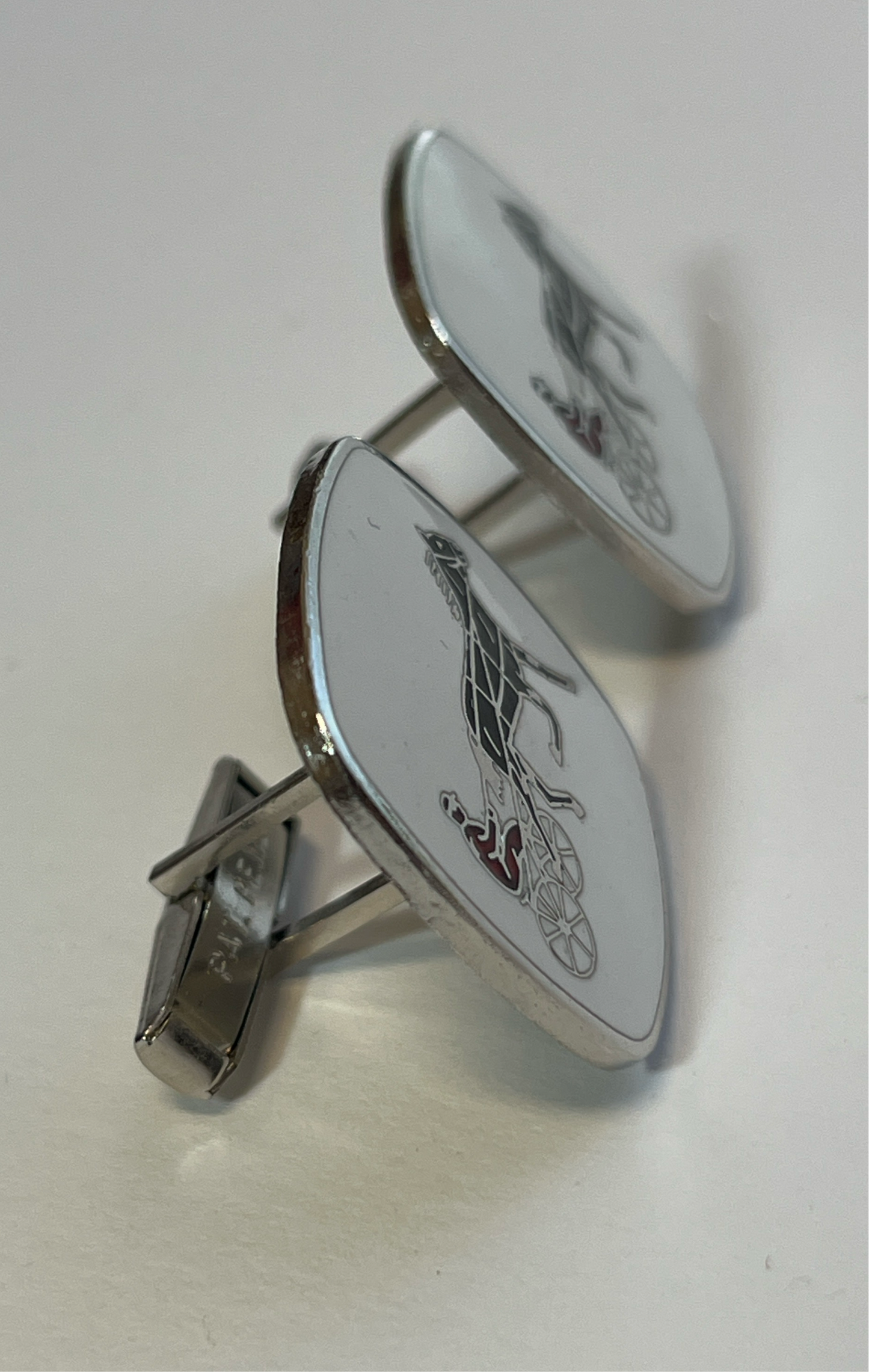 Vintage Enamel Harness Racing Cufflinks