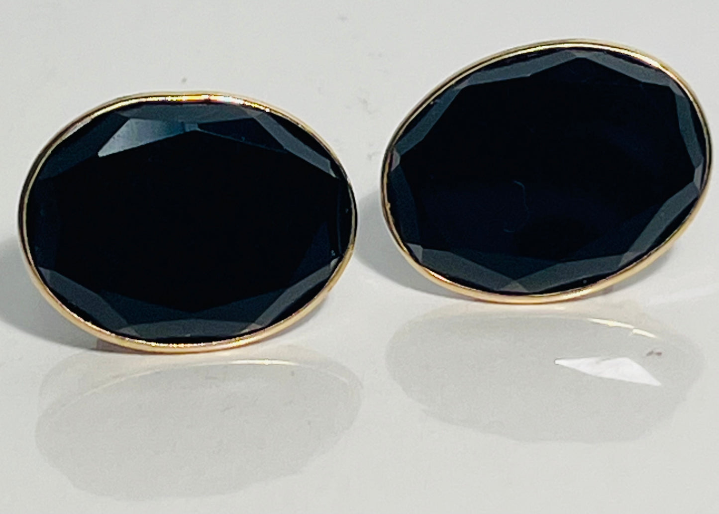 14K Gold & Onyx Earrings