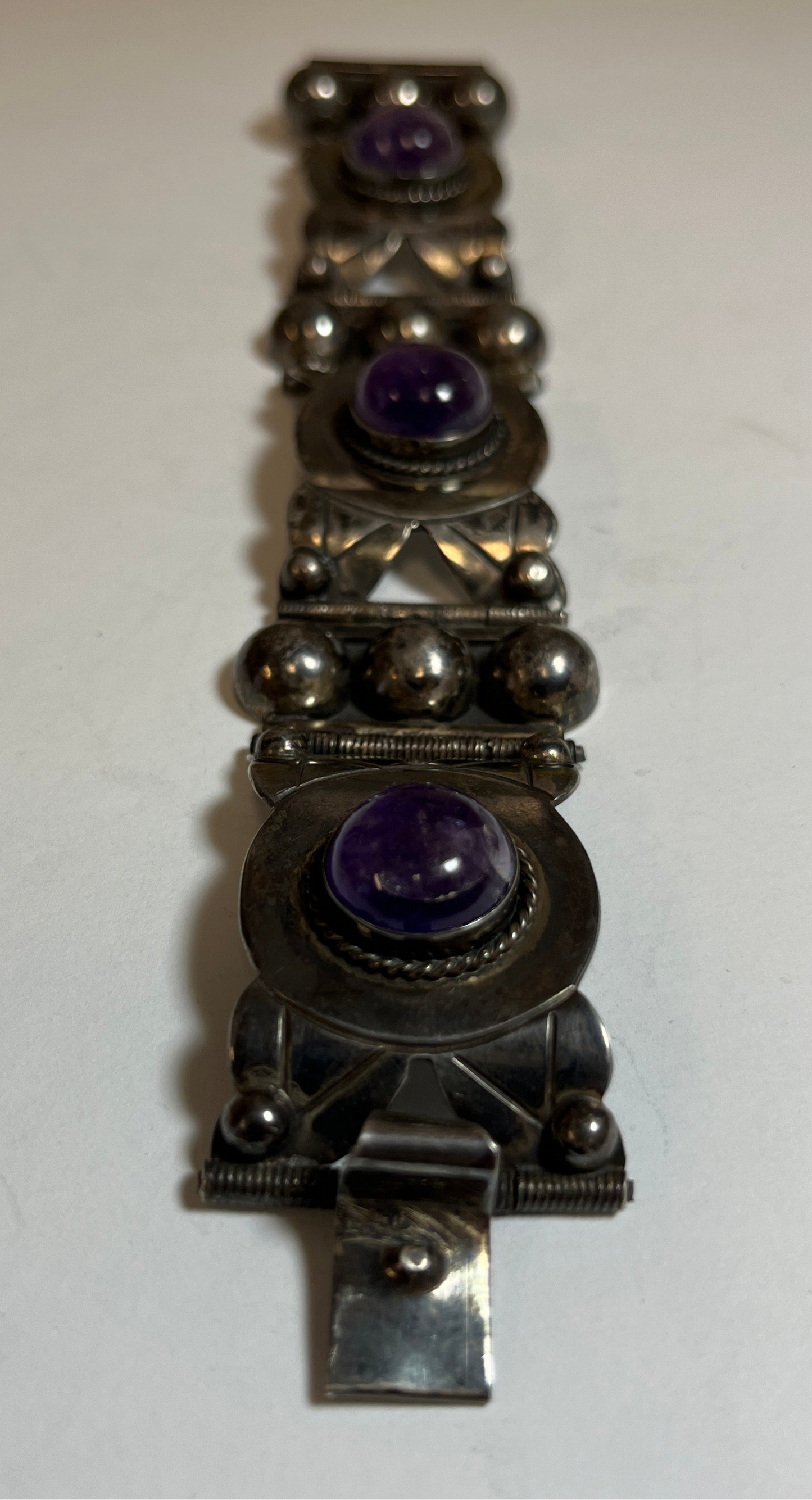 Sterling Silver & Amethyst Bracelet