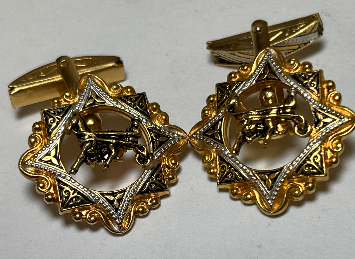 Two Pairs Vintage Harness Racing Cufflinks