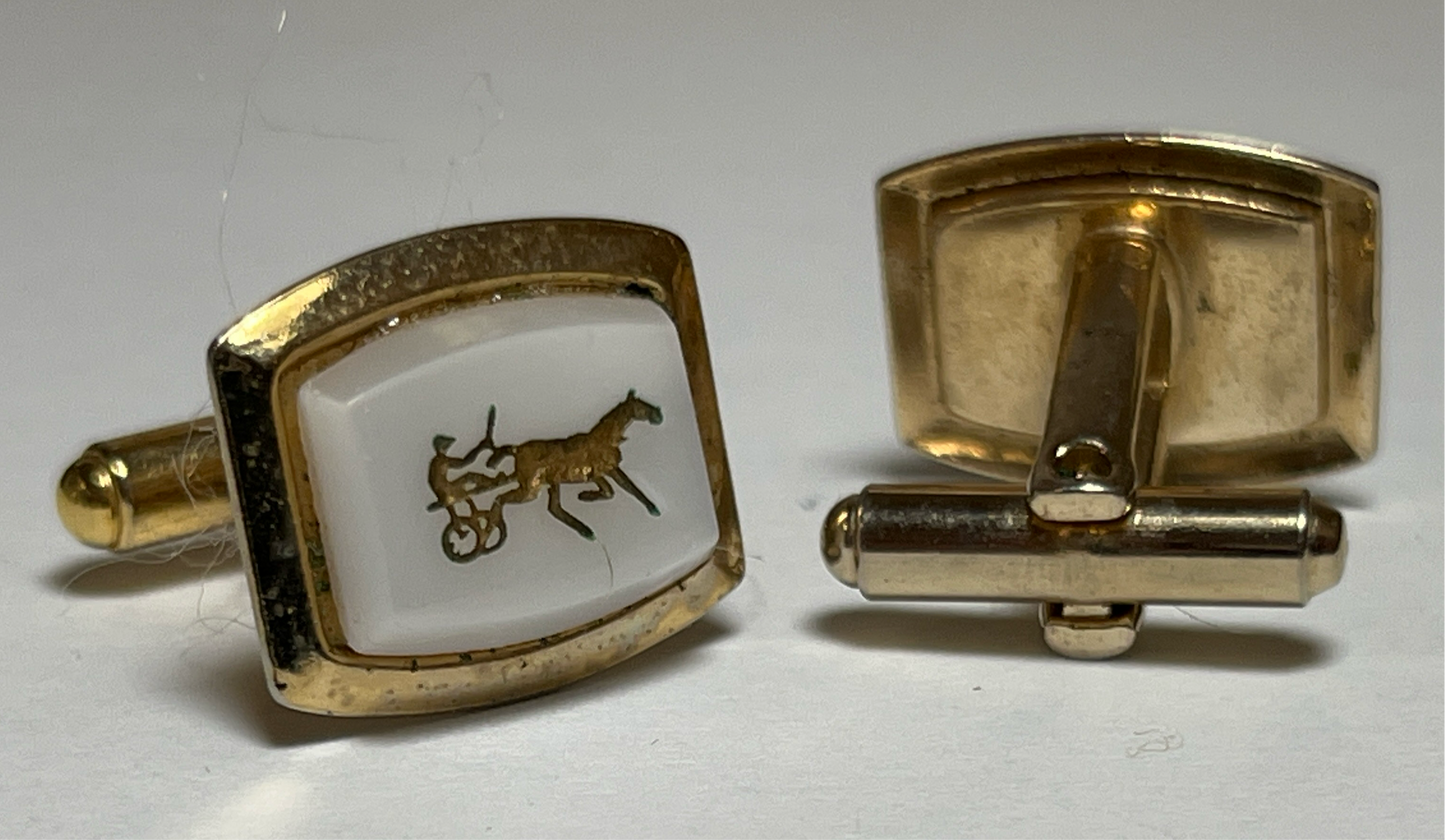 Harness Racing Cufflinks & Tie Tack