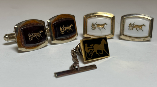 Harness Racing Cufflinks & Tie Tack