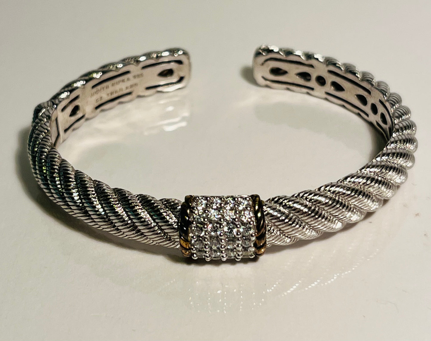 Judith Ripka Sterling Silver & CZ Cuff Bracelet