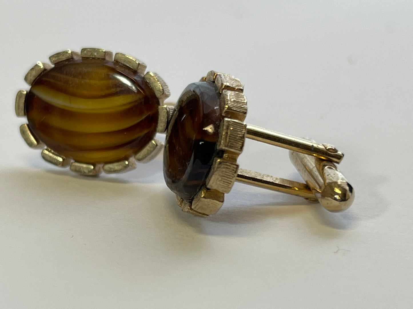 Vintage Swank Amber Cufflinks