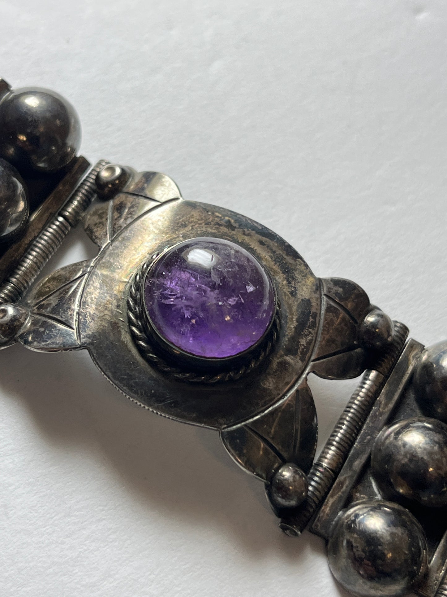 Sterling Silver & Amethyst Bracelet