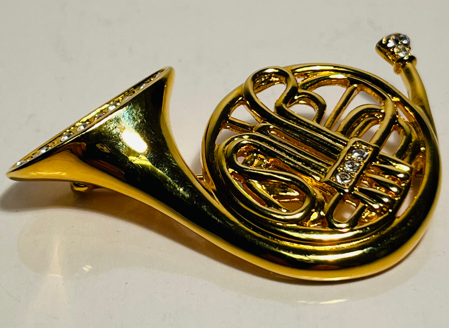 KJL French Horn Brooch