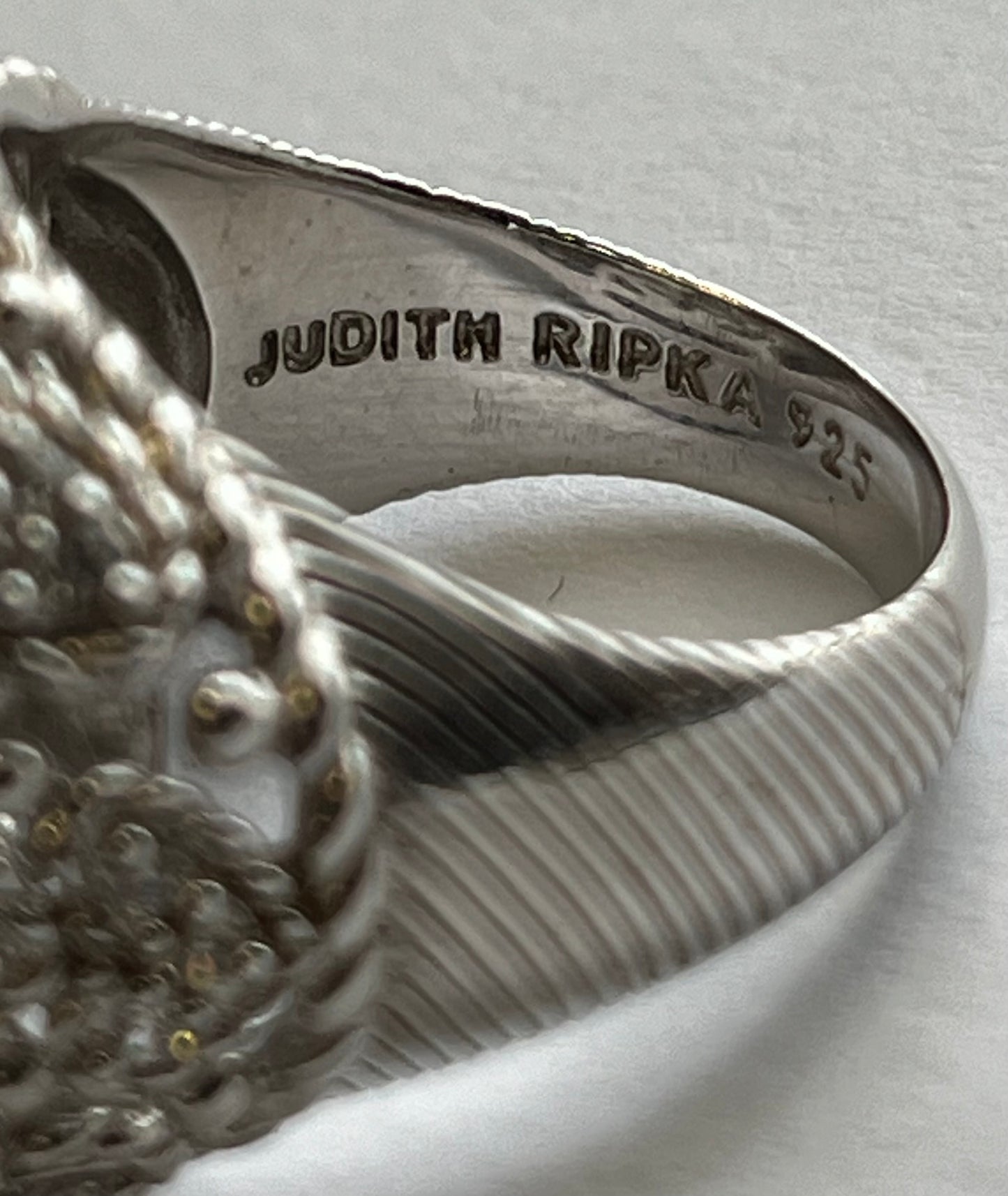 Judith Ripka Sterling Silver Lemon Quartz Cocktail Ring