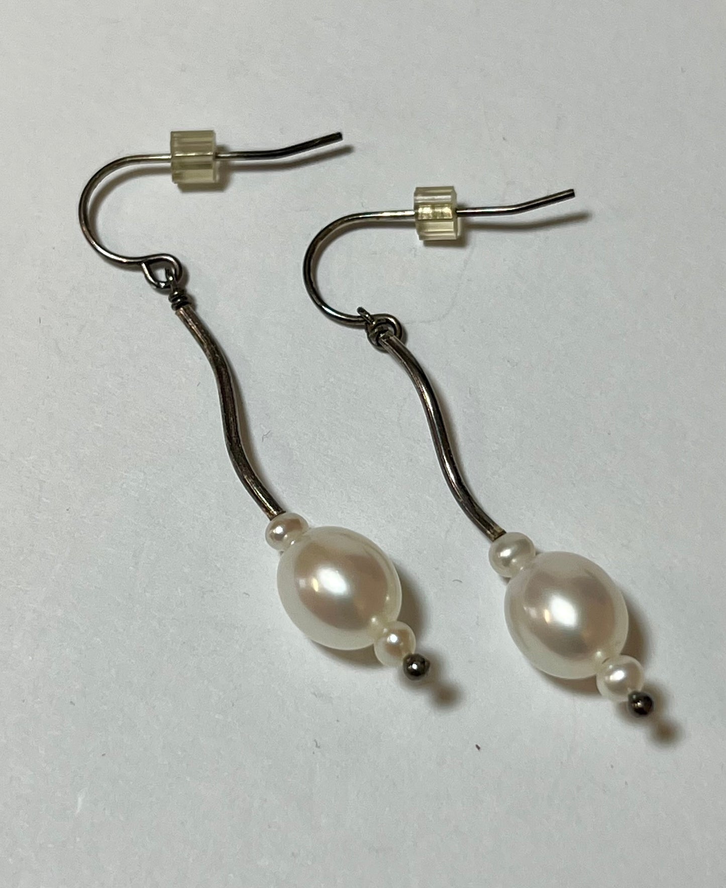 Sterling Silver and Pearl Necklace & Pearl Earrings